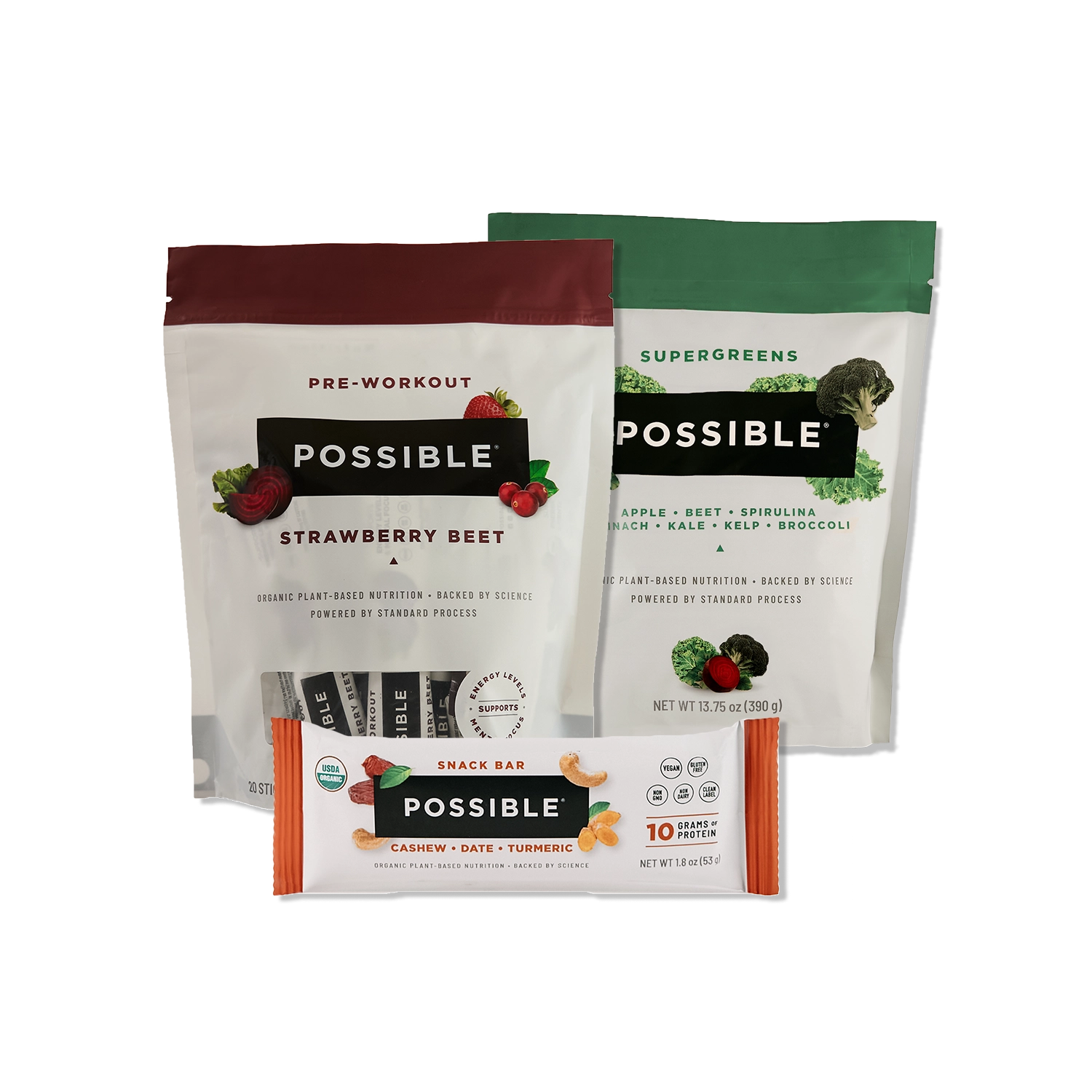 Two POSSIBLE snack bars: Cashew Date Turmeric and Strawberry Beet Almond.