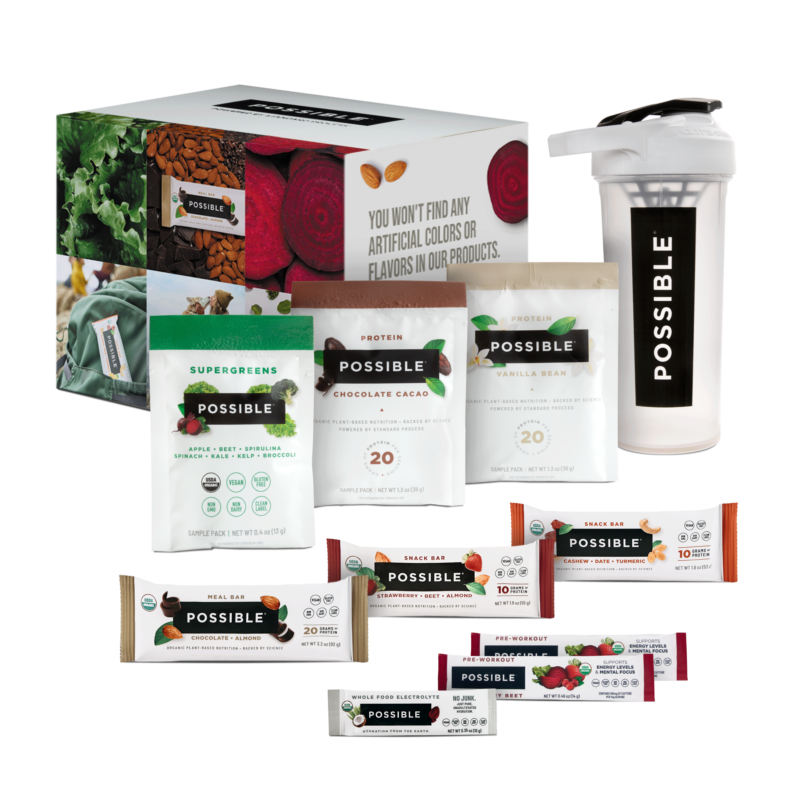 POSSIBLE® Trial pack family product shot on white background