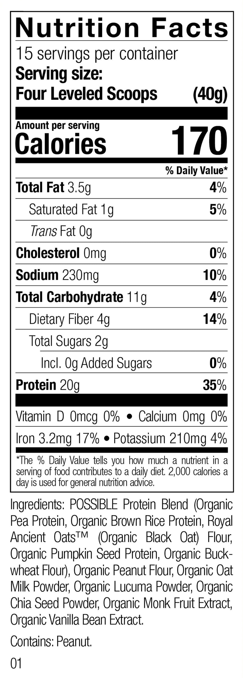Every number traces back to real food.