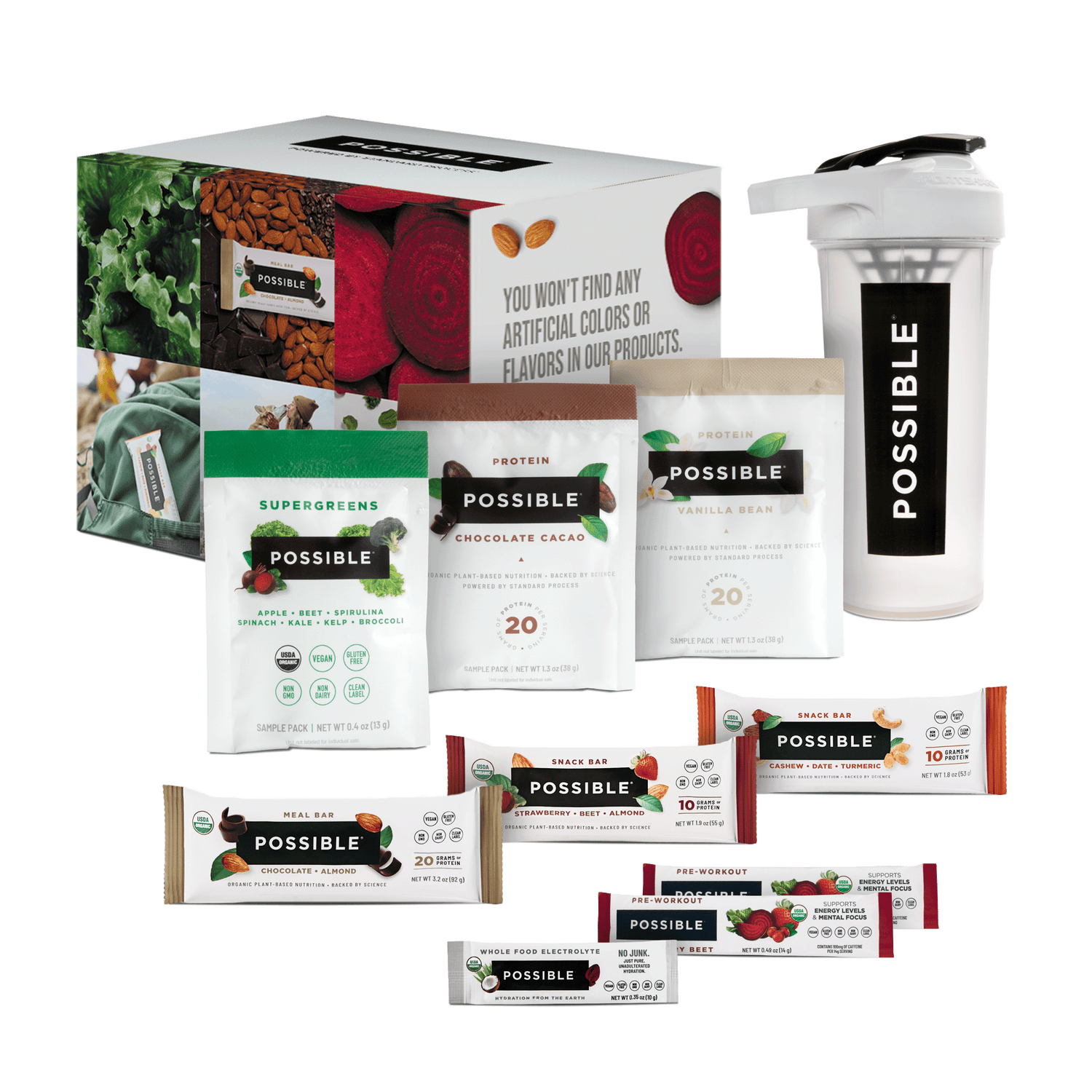 POSSIBLE® Trial pack family product shot on white background
